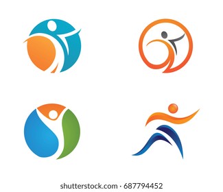 Human character logo sign