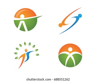 Human character logo sign