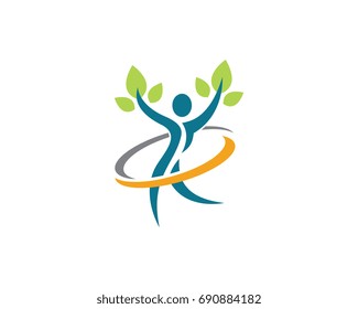 Human character logo sign