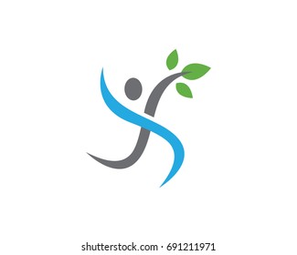 Human character logo sign