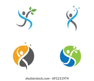 Human character logo sign
