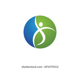 Human character logo sign