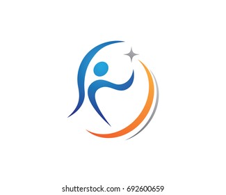 Human character logo sign