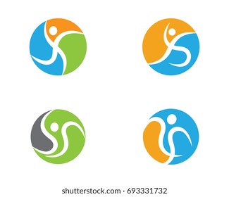 Human character logo sign