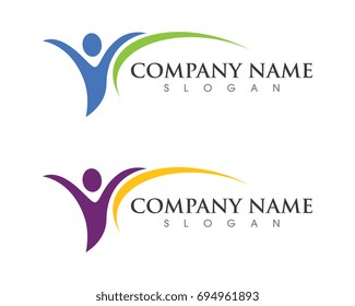 Human character logo sign
