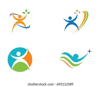 Human character logo sign