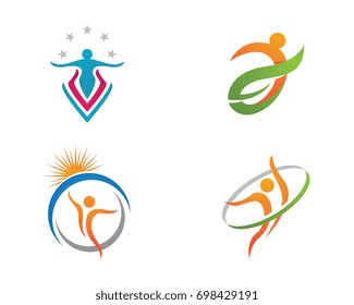 Human character logo sign