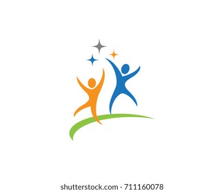 Human character logo sign