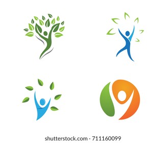 Human character logo sign