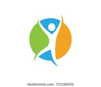 Human character logo sign