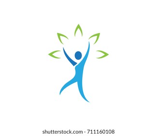 Human character logo sign