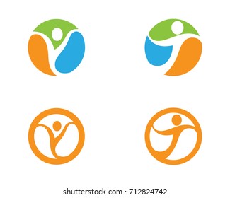 Human character logo sign