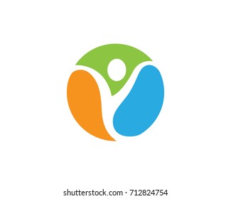 Human character logo sign
