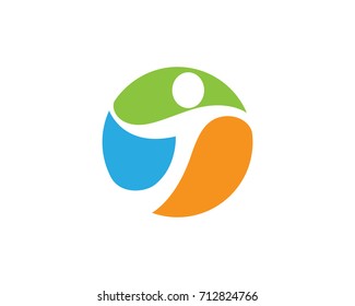 Human character logo sign