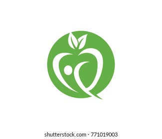 Human character logo sign