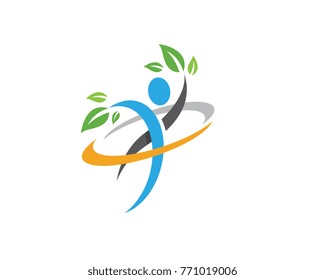 Human character logo sign