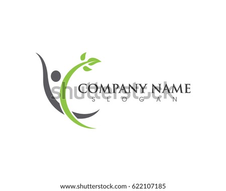 Human character logo sign