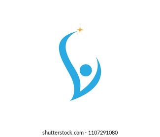 Human character logo sign Health care logo sign