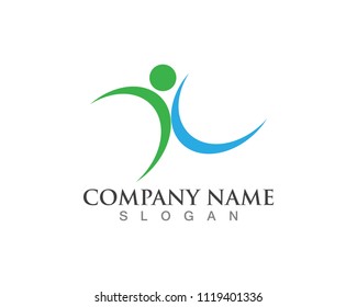 Human character logo sign Health care logo sign