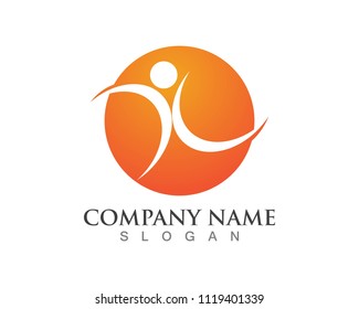 Human character logo sign Health care logo sign