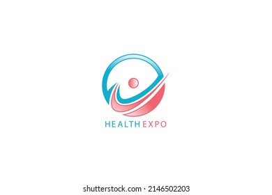 Human character logo sign Health care logo. Healthy person people tree Eco and bio icon human character icon nature care symbol.
