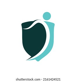 Human character logo sign Health care logo sign. Fun people Healthy Life Logo template vector icon.	
