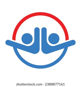 Human character logo sign Health care logo sign