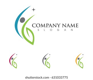 Human character logo sign Health care logo sign