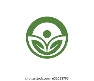 Human character logo sign Health care logo sign