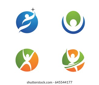 Human character logo sign Health care logo sign