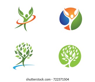 Human character logo sign Health care logo sign