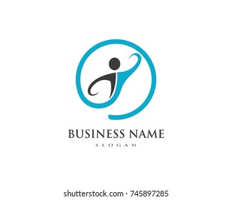 Human character logo sign Health care logo sign