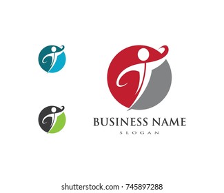 Human character logo sign Health care logo sign