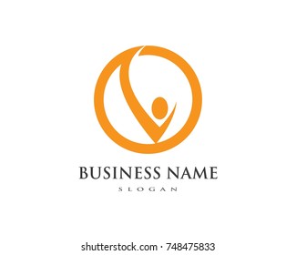 Human character logo sign Health care logo sign