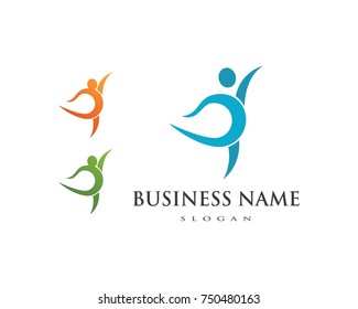 Human character logo sign Health care logo sign
