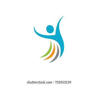 Human character logo sign Health care logo sign