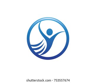 Human character logo sign Health care logo sign