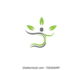Human character logo sign Health care logo sign