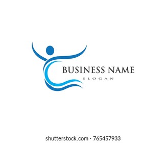 Human character logo sign Health care logo sign
