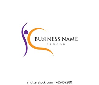 Human character logo sign Health care logo sign