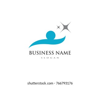 Human character logo sign Health care logo sign