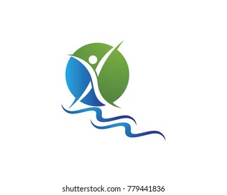 Human character logo sign Health care logo sign. 