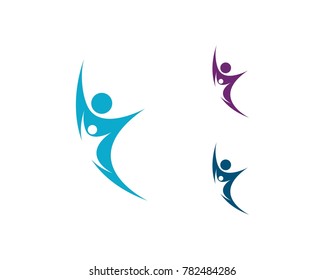 Human character logo sign Health care logo sign