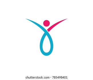 Human character logo sign Health care logo sign.