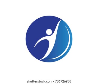 Human character logo sign Health care logo sign