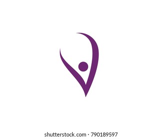 Human character logo sign Health care logo sign