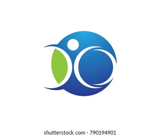 Human character logo sign Health care logo sign