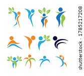 Human character logo sign illustration vector design
