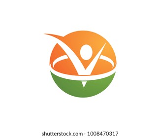 Human character logo sign illustration vector design