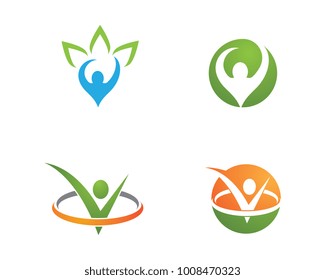 Human character logo sign illustration vector design